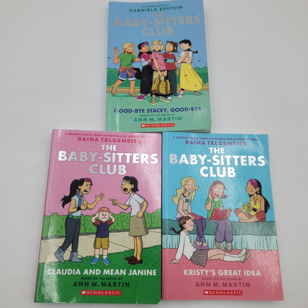 3 The Baby-Sitters Club Graphic Novels Lot Scholastic Graphix Martin Telgemeier